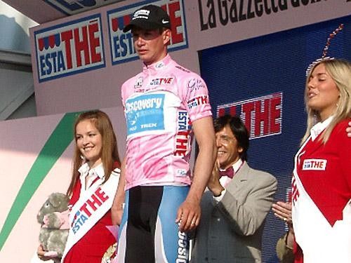 Paolo in pink on the first day of the Giro - and he loved it!