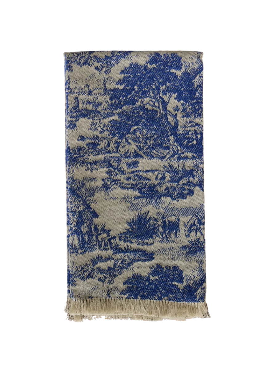 Blue Toile Hand Towel