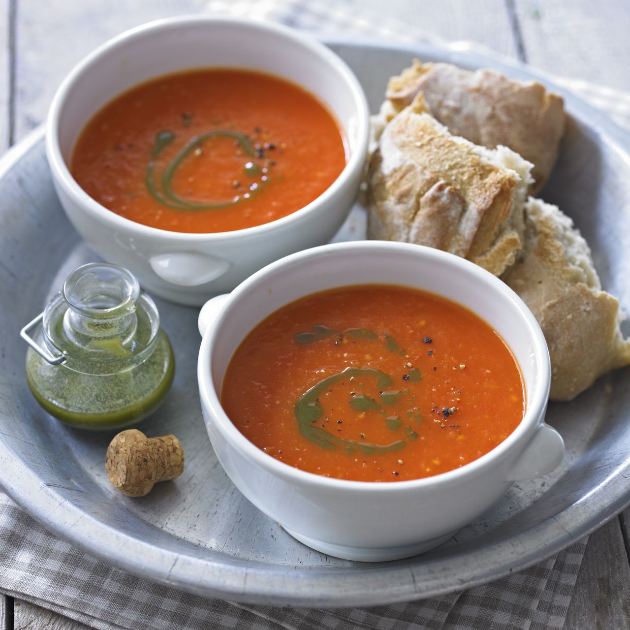 Tomato Soup with Basil Oil