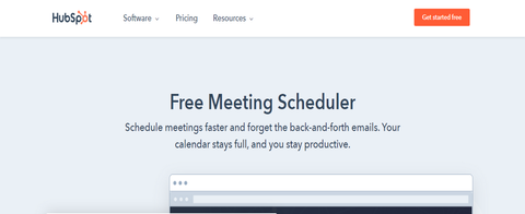 Website screenshot for HubSpot Meetings 