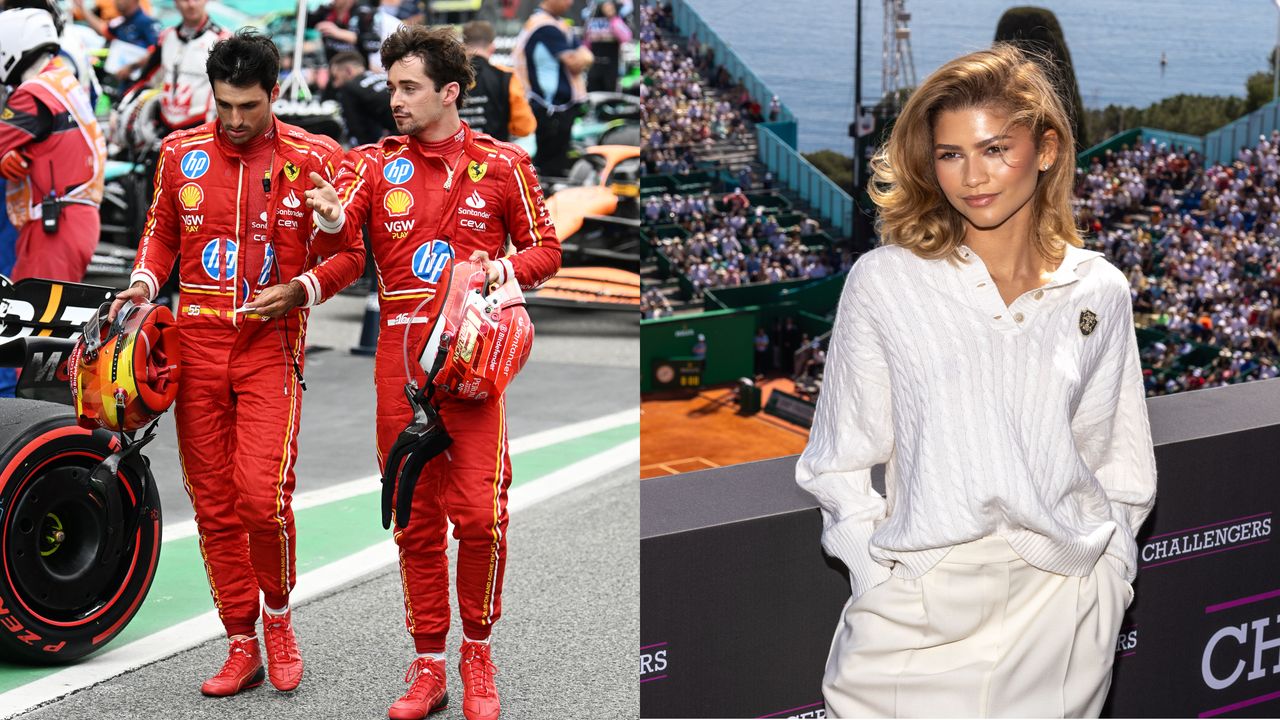 Carlos Sainz, Charles LeClerc, Zendaya