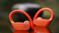 Beats Powerbeats Pro review: pictured here, detail shot of the wireless headphones