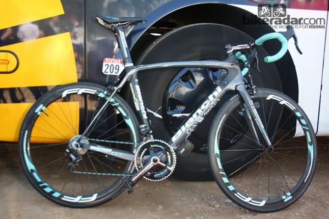All rounder Lieuwe Westra (Vancansoleil) was riding the new aero Bianchi Oltre XR2, an unveiled a couple of weeks before the Tour
