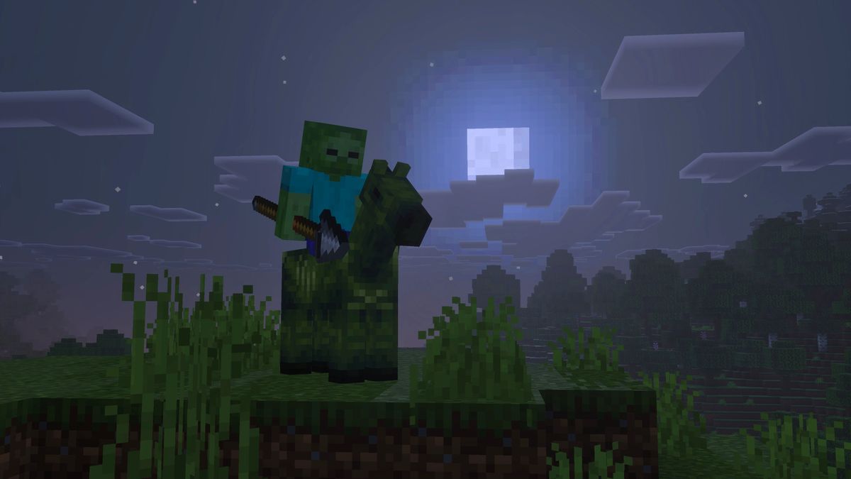 Screenshot of Minecraft "Mounts of Mayhem" from Minecraft Live (Sept. 2025).