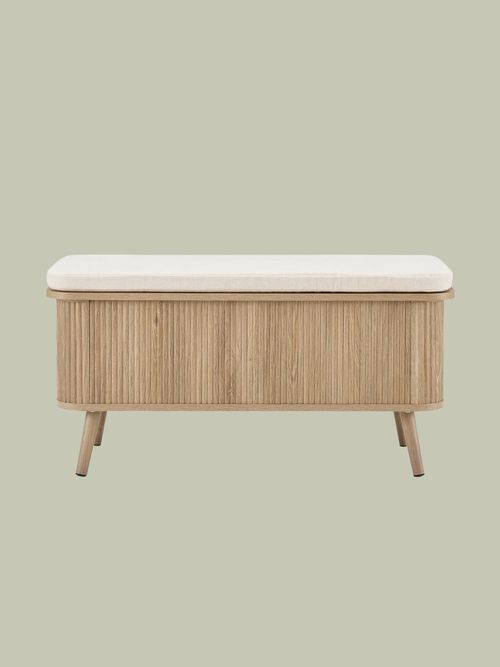 Hattie Storage Bench - Light Wood