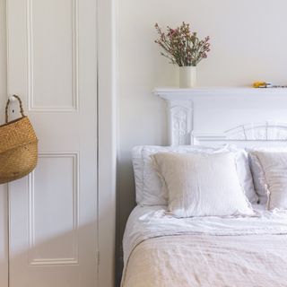 Surrey Victorian house decorated in neutral shades with vintage furniture