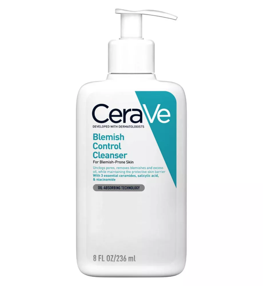 Cerave Blemish Control Face Cleanser With 2% Salicylic Acid &amp;amp; Niacinamide for Blemish-Prone Skin 236ml