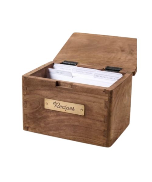 Antiqued Wood Recipe Box