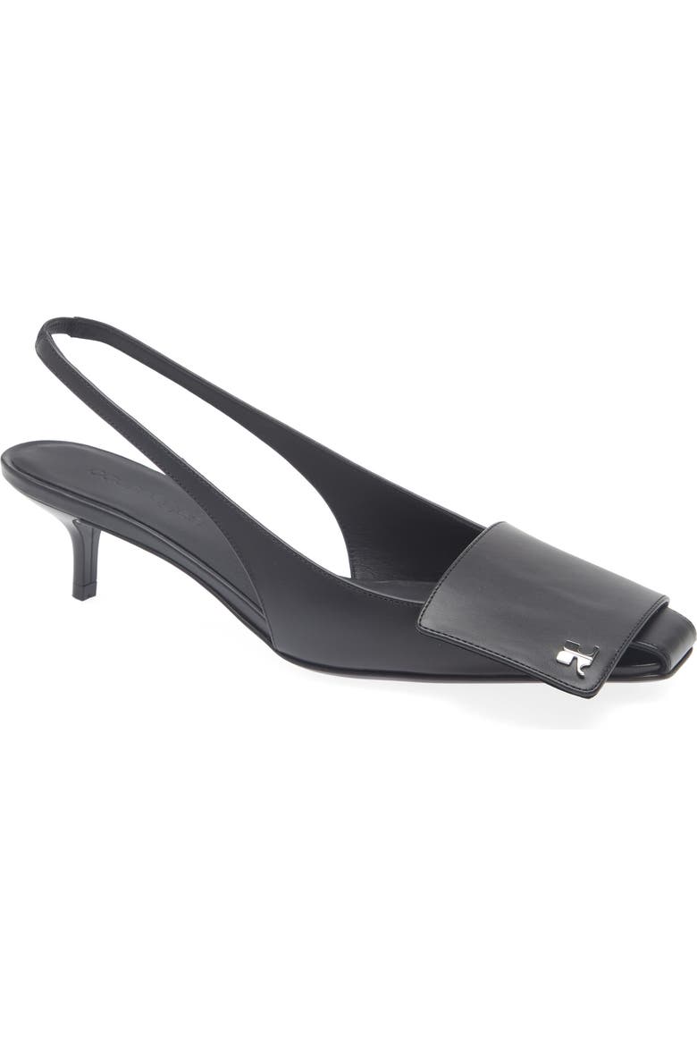 Fold Kitten Heel Slingback Pump