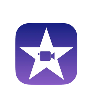 Apple iMovie logo on a white background