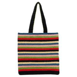 Bode Village Stripe crochet tote bag