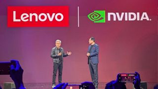 Jensen Huang of NVIDIA and YY of Lenovo.