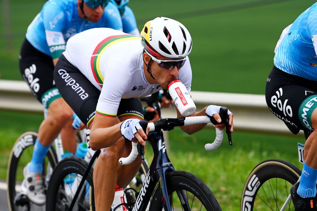BALATONFURED HUNGARY MAY 08 Ignatas Konovalovas of Lithuania and Team Groupama FDJ competes during the 105th Giro dItalia 2022 Stage 3 a 201km stage from Kaposvr to Balatonfred Giro WorldTour on May 08 2022 in Balatonfured Hungary Photo by Tim de WaeleGetty Images