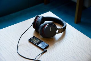 Sony also showed-off new headphones, a headphone amp and the NWZ-A15 high-res Walkman.