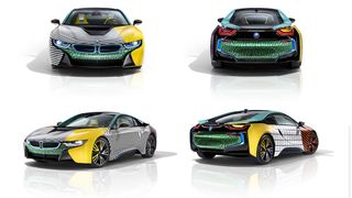 Customised BMWs for Milan Design Week with bright colours and patterns