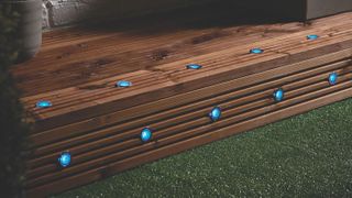 coloured recessed decking lights