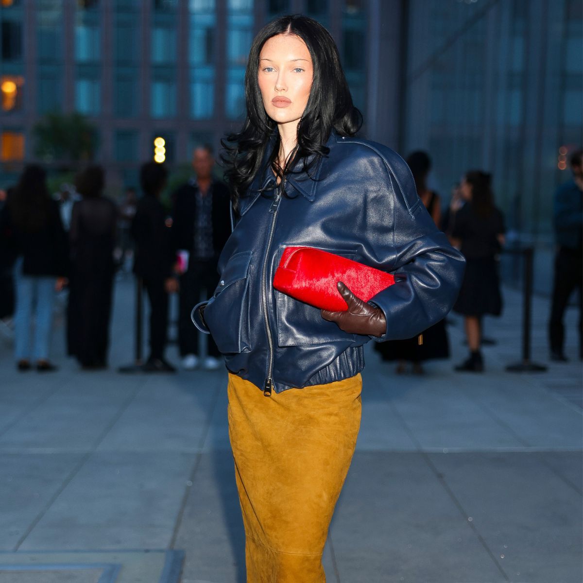 best brown suede skirts street style
