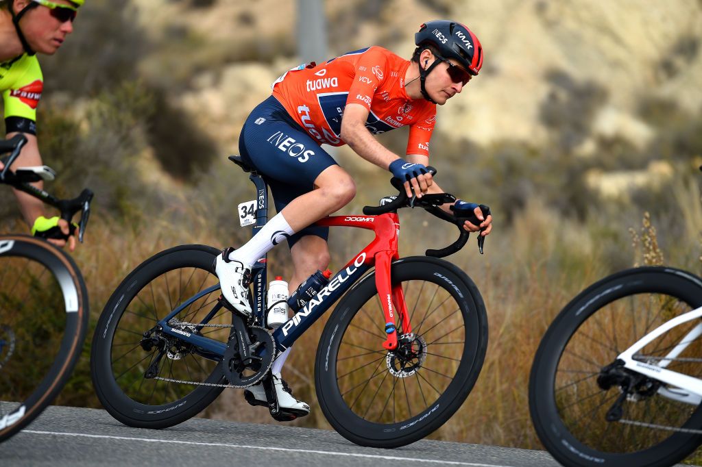 TORREVIEJA SPAIN FEBRUARY 05 Carlos Rodriguez Cano of Spain and Team INEOS Grenadiers Orange Points Jersey cmduring the 73rd Volta A La Comunitat Valenciana 2022 Stage 4 a 1931km stage from Orihuela to Torrevieja VCV2022 on February 05 2022 in Torrevieja Spain Photo by Dario BelingheriGetty Images