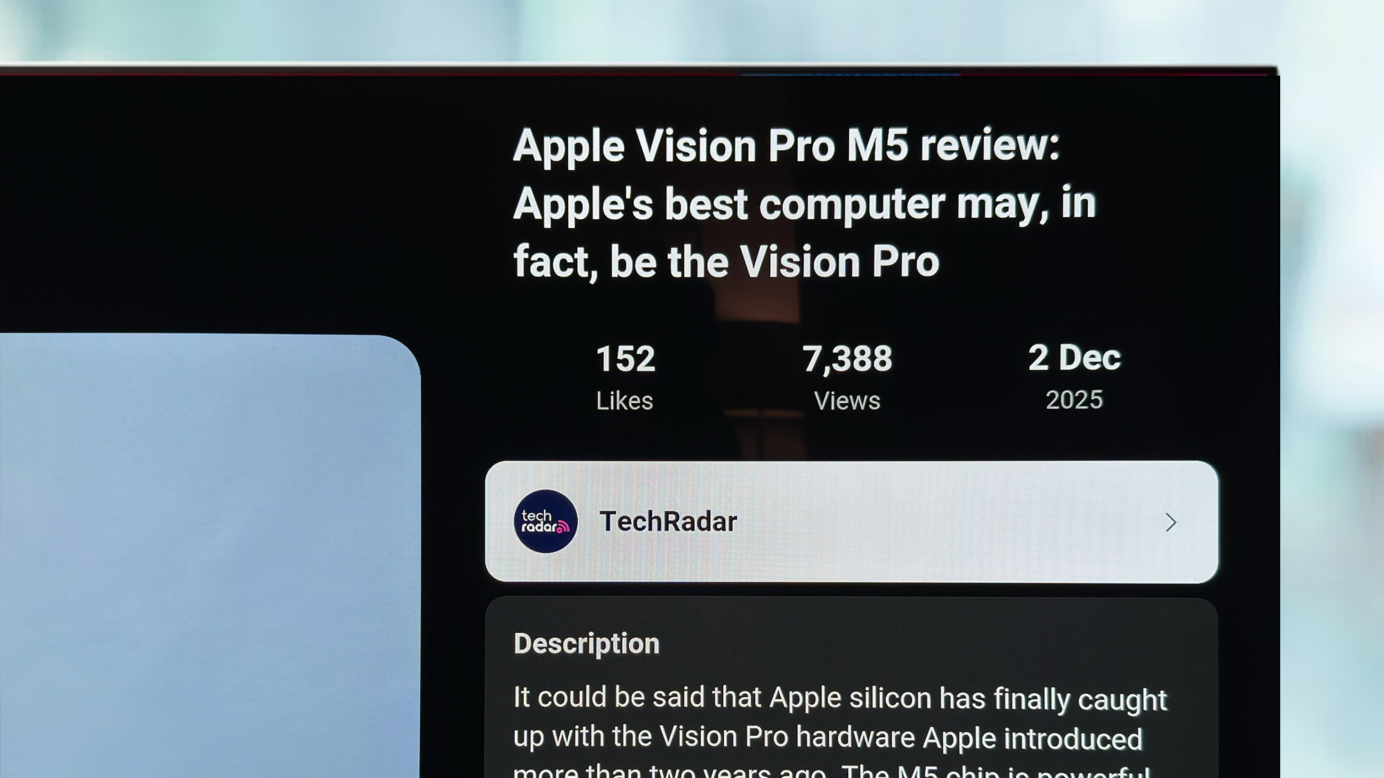 A TV screen showing the redesigned TV app