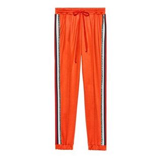 Clothing, Orange, Sportswear, Active pants, Red, Trousers, sweatpant,