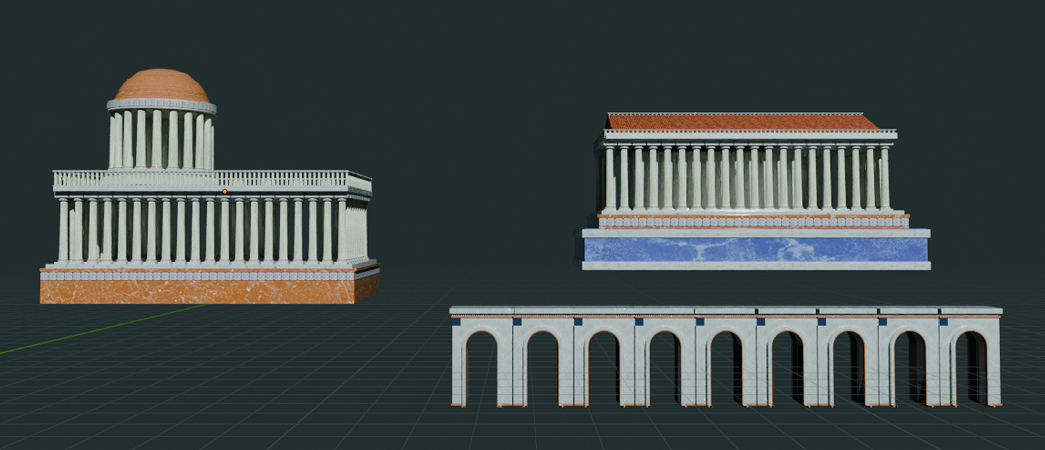 Images from a tutorial on how to use 3D models for 2D concept art