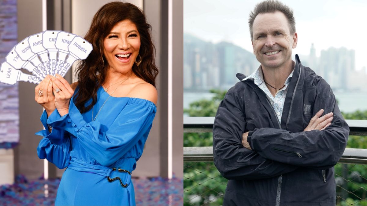 Julie Chen Moonves and Phil Keoghan side-by-side on Big Brother and The Amazing Race, respectively.