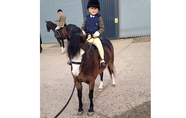 6 year old Livvia Krajnyk on Belchford Gwenno