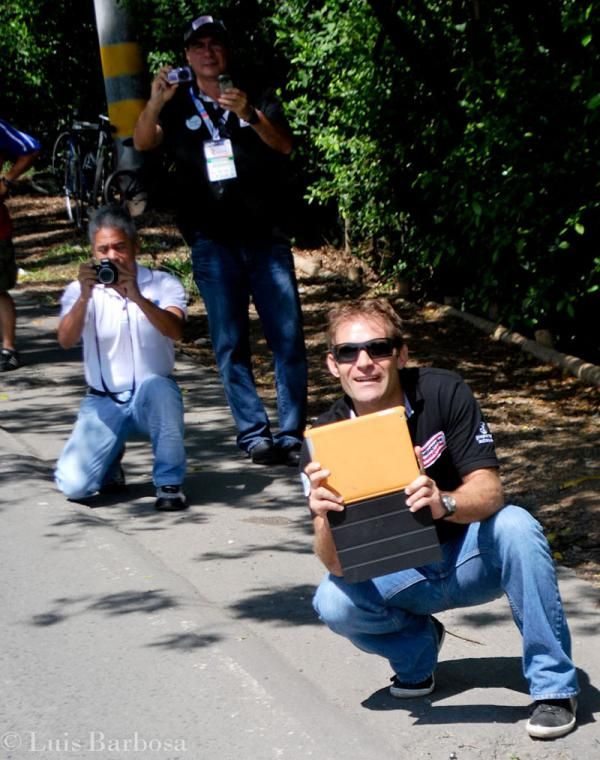 Fans line the side of the road on stage 9