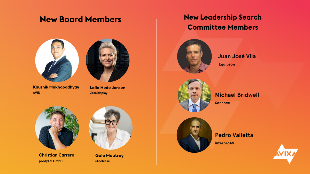 The new AVIXA board members. 