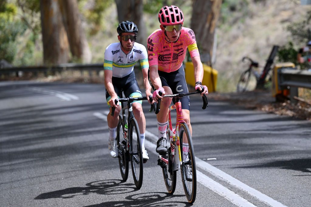 Luke Burns (Australia) and Jardi Van Der Lee (EF Education-Easypost) established the break early in the stage