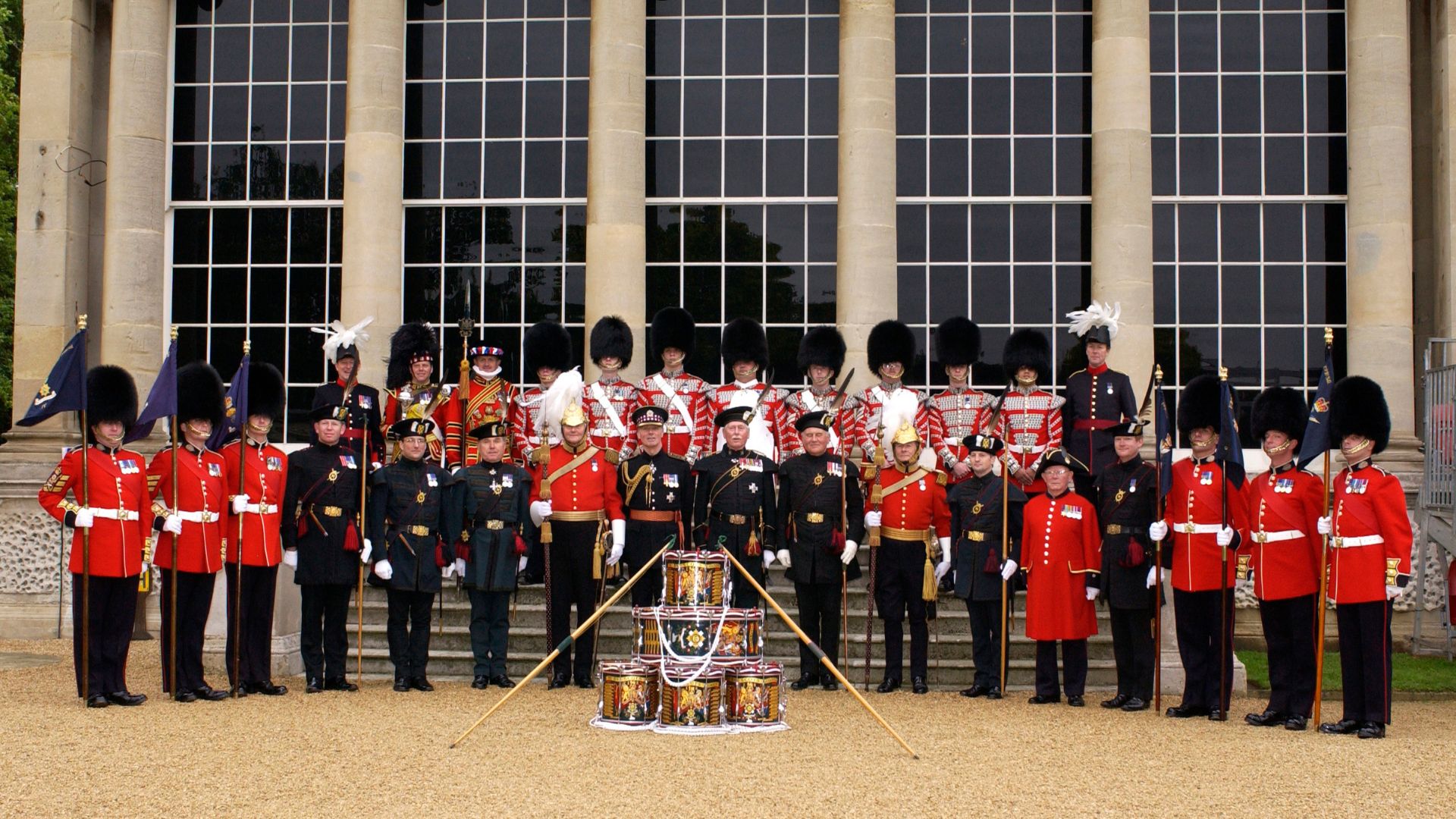 The Queen's guards in 2002