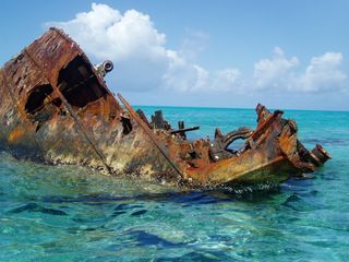 The wreck of the Hoei Maru in Hawaii