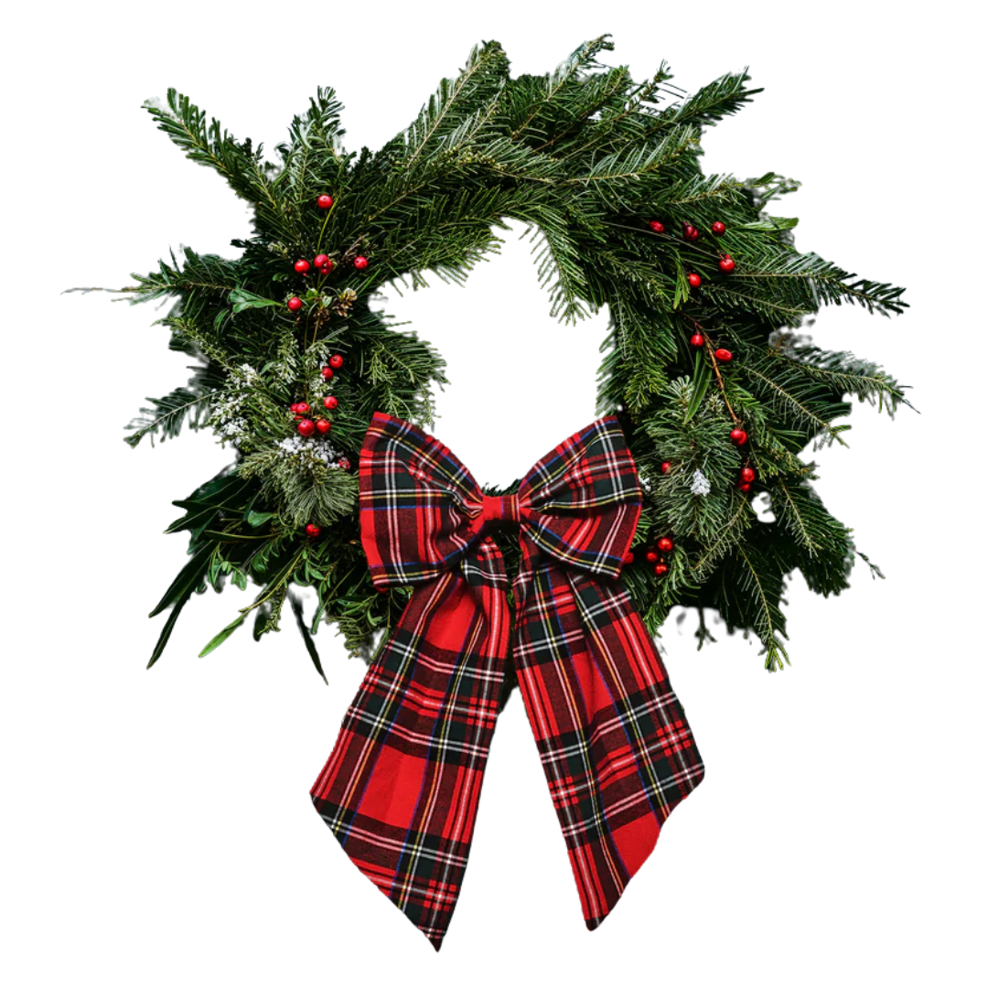 Wreath Bow in Imperial Tartan