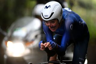 CHIANCIANO ITALY JUNE 30 Annemiek Van Vleuten of The Netherlands and Movistar Team sprints during the 34th Giro dItalia Donne 2023 Stage 1 a 44km individual time trial from Chianciano to Chianciano on June 30 2023 in Chianciano Italy Photo by Dario BelingheriGetty Images