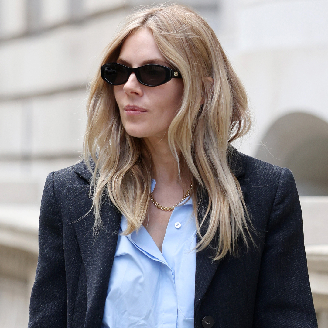 Sienna Miller styled a business-casual press tour look from Mango while promoting 'War'