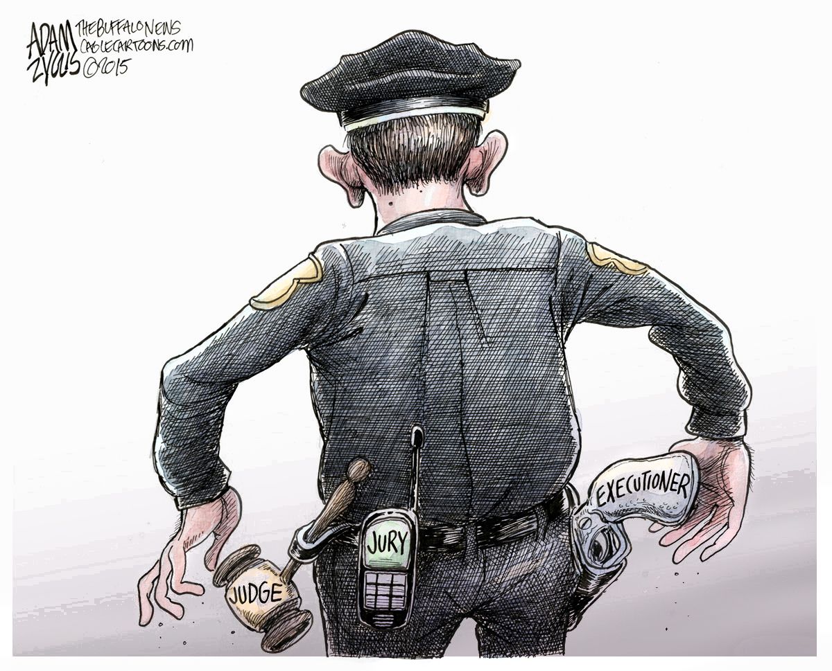 Editorial cartoon U.S. police shooting | The Week