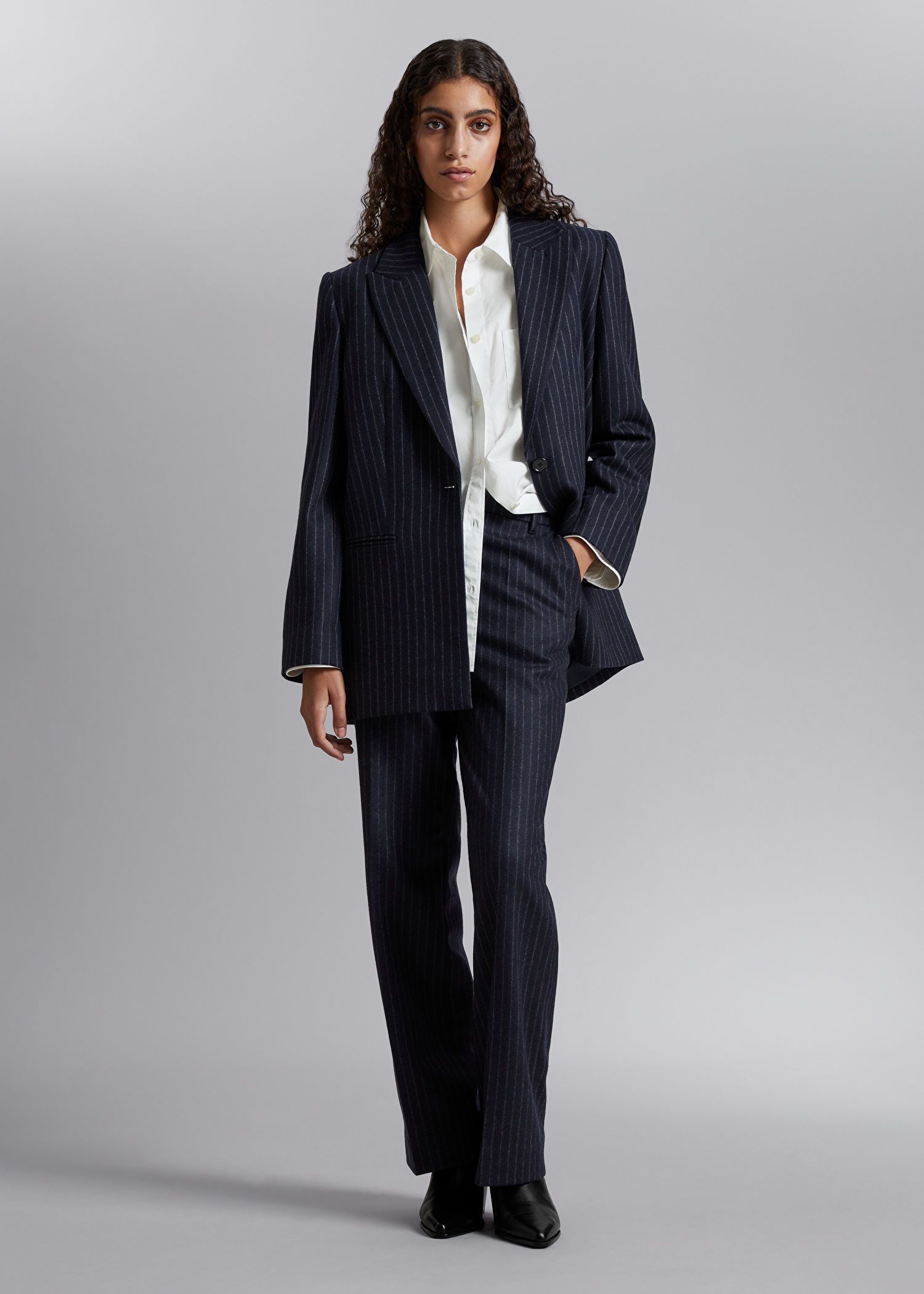 & Other stories pinstripe suit set.