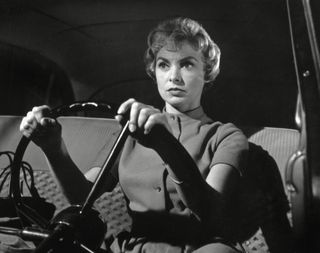 Janet Leigh as Marion Crane, driving a car in Pyscho