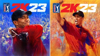 The cover for the new PGA Tour 2k23 game, revealed by Tiger Woods on Twitter
