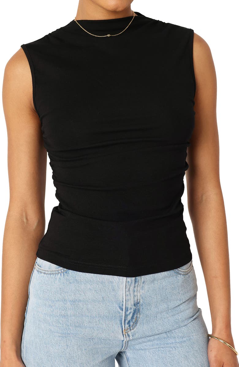 Nissa Mock Neck Sleeveless Top