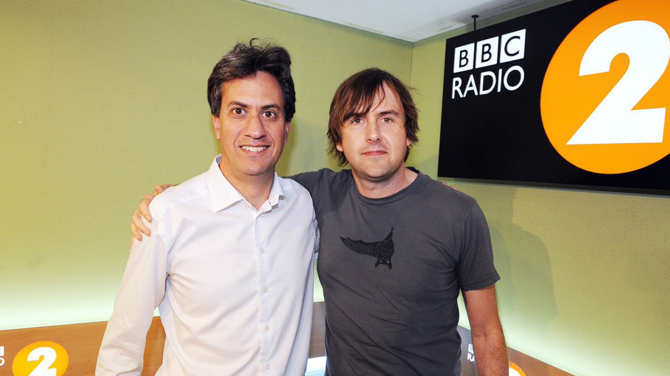 Ed Miliband and Barney Greenway