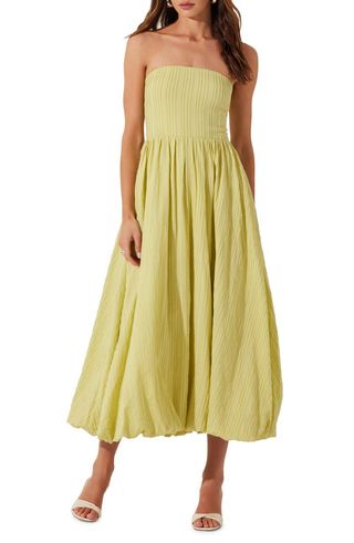 Strapless Bubble Hem Dress