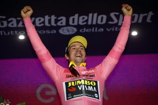 The first pink jersey of the 2019 Giro