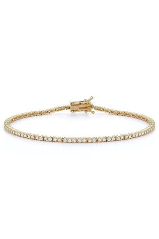 14kt Gold White Diamond Tennis Bracelet