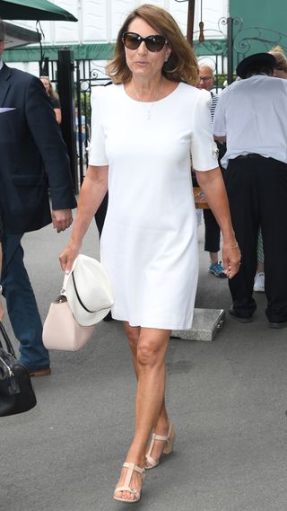Carole Middleton attends day three of the Wimbledon Tennis Championships in 2019