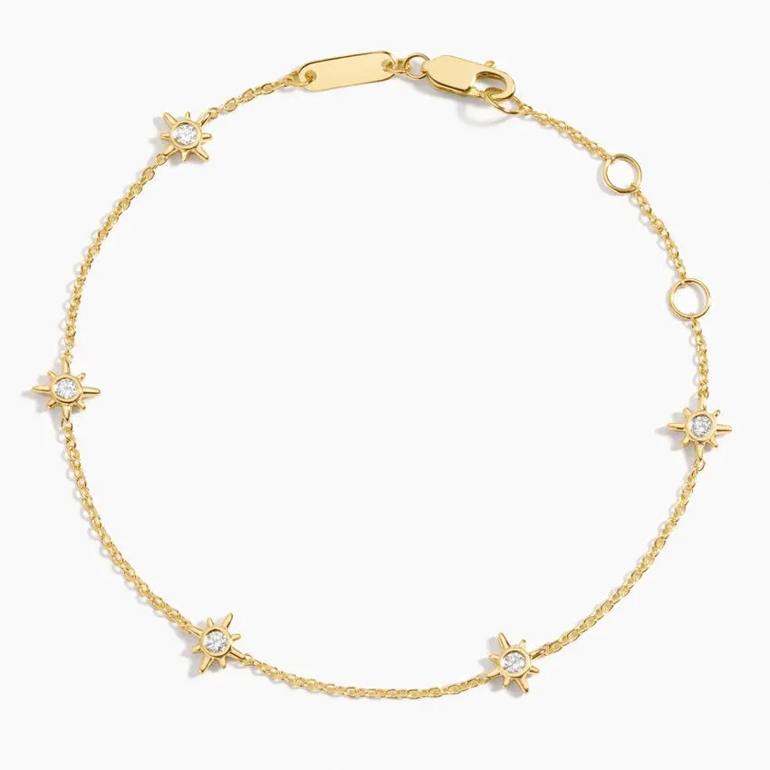 Brilliant Earth, Sol Starburst Diamond Station Bracelet (1/8 ct. tw.) in 14K Yellow Gold