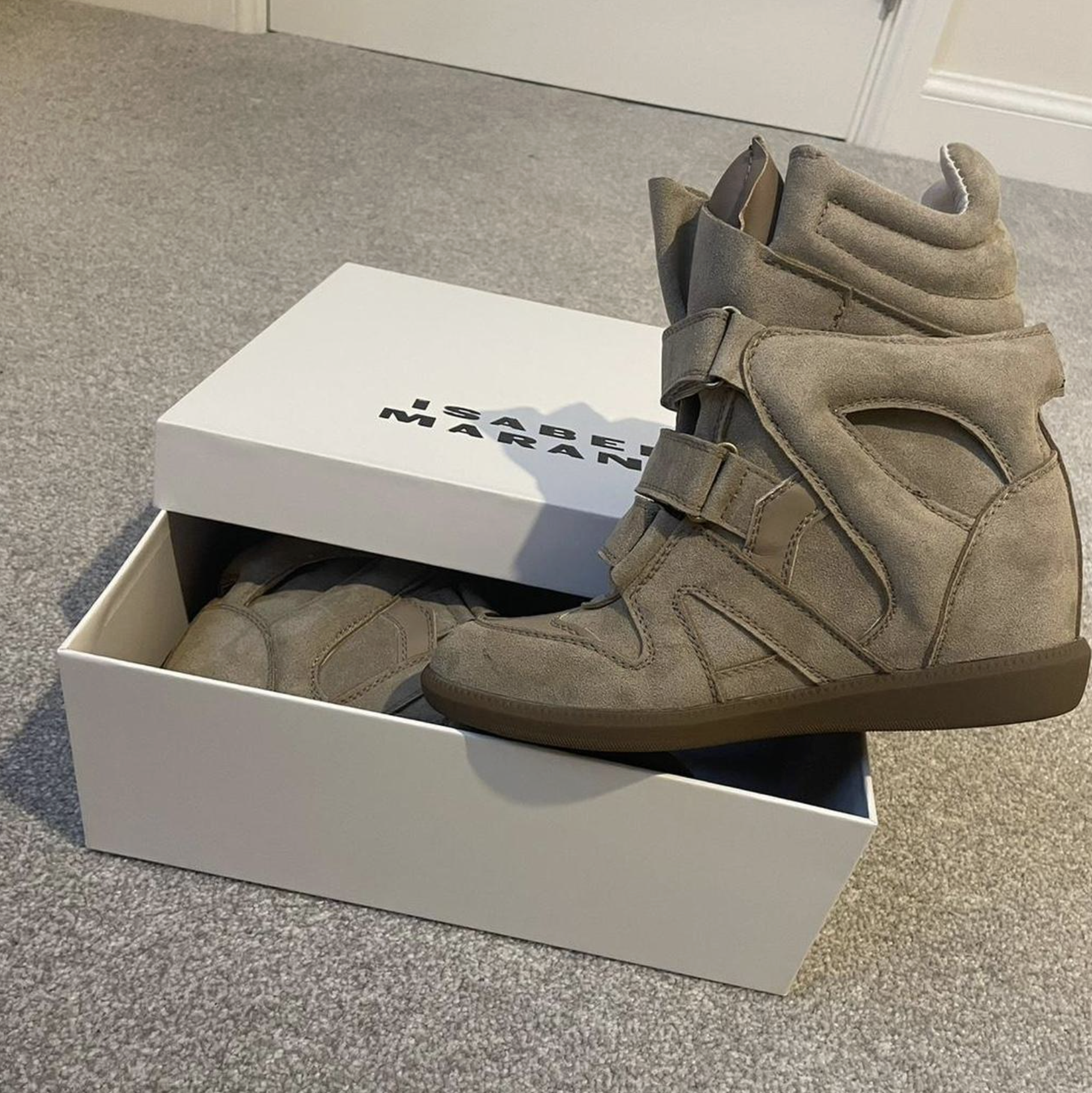 ISABEL MARANT, Women's Tan and Cream Trainers