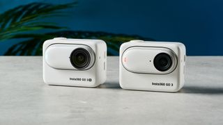 A photo of the Insta360 Go 3S next to the Go 3.