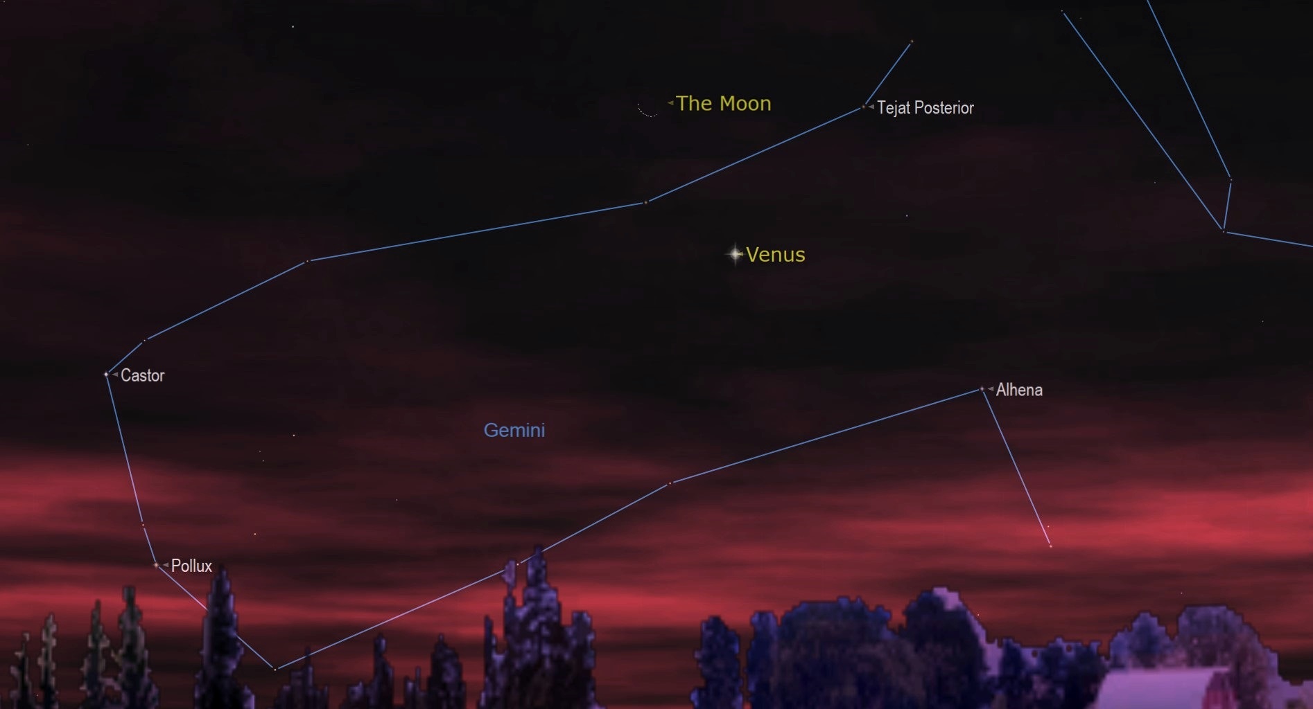 Spot Venus Shine Under The Thin Crescent Moon On Tuesday Space