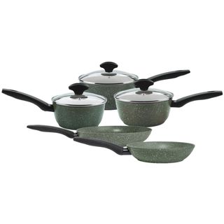 Green 5 Piece Saucepan Set